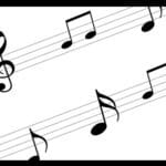 musical notes on staff