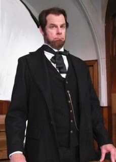 performer dressed as Lincoln