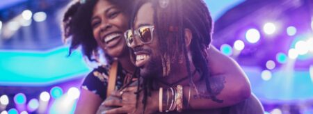 couple enjoying a summer festival