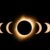 View the phases of a total solar eclipse, showing the changes from left to right as the sun is blocked.
