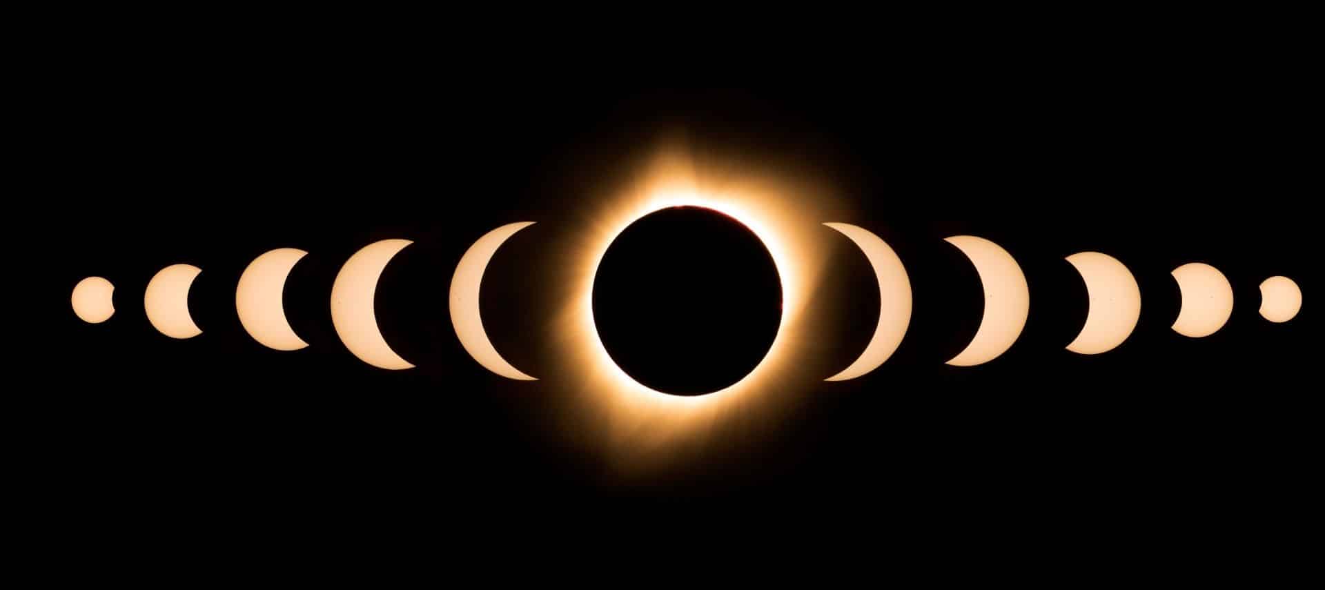 phases of a total solar eclipse