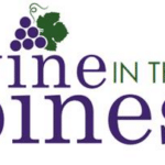 Poster with graphic of purple grapes & green leaves on white background with purple, green, black text Text: Wine in the Pines June 17, 2017 noon-5 pm Hess Recreation Area in Danville